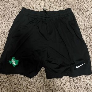 Nike Black Dri-FIT Shorts with White Swoosh